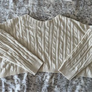 Beginning Boutique cropped cable knit sweater